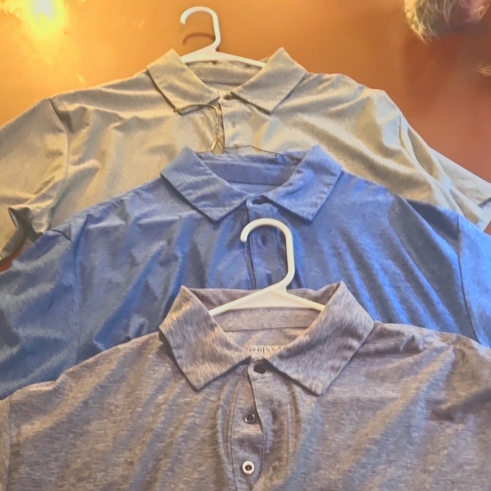 3 cossniss polo golf shirts